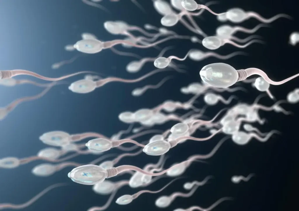 3d image of sperm cells